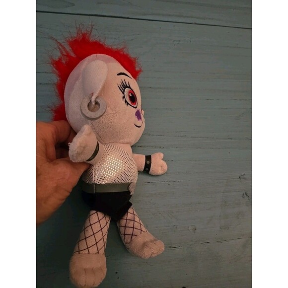 Trolls World Tour 8 Inch Small Plush Barb Doll With Pink Mohawk Style Hair Toy - Picture 3 of 7